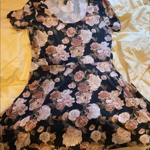Forever 21 floral skater mini dress